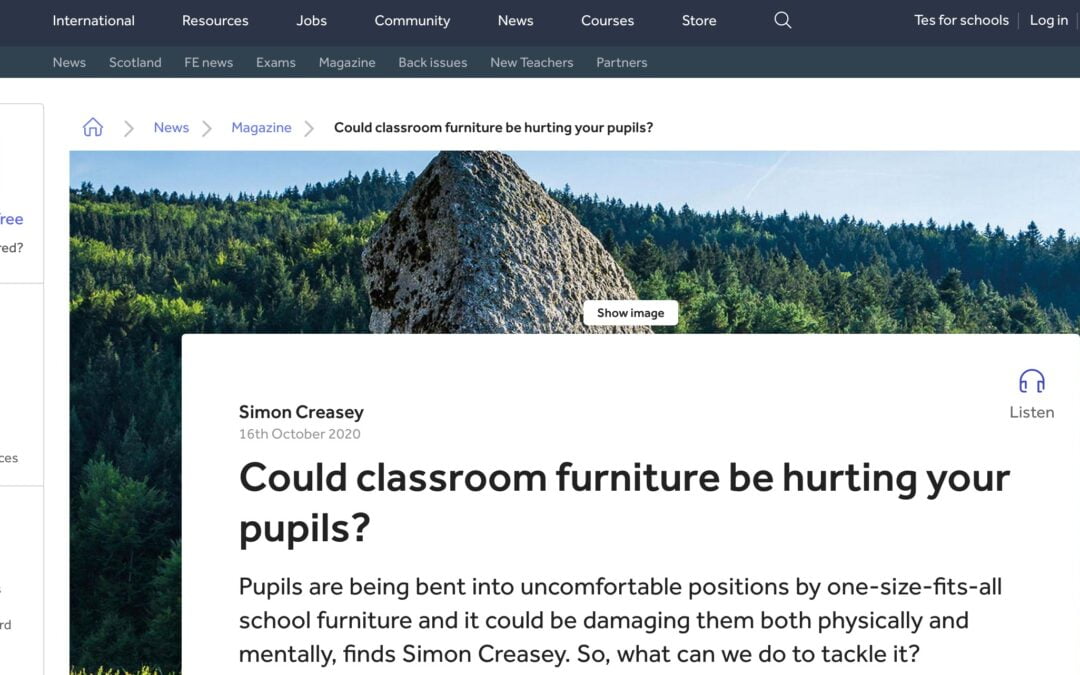Classroom furniture in the TES